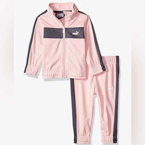 Puma Pink and Black Kids' Tracksuit - Picture 3 of 3